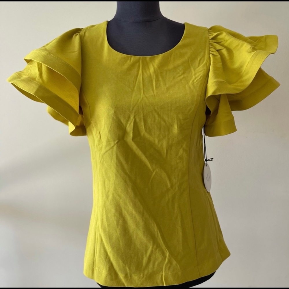 Ruffle Sleeve Statement Top